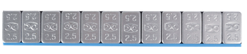 Ciężarek klejony stalowy Superslim FE 30g (12x2,5g) szeroka taśma