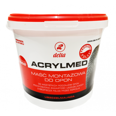 Pasta maść montażowa czerwona acrylmed 4kg delta (DECZ4)