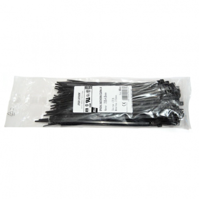 Opaska zaciskowa PCV 290mm x 4,5mm czarna (OPASKA-290X4,5-CZARNA)