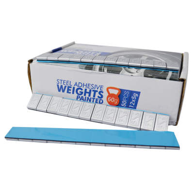 Ciężarek klejony stalowy malowany 60g (5gx12) (NGDC-FE-070-S-W-BOX)