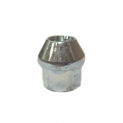 Nakrętka przelotowa M12x1.50x25 klucz 19mm stożek (D14)