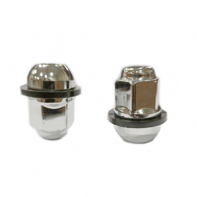 Nakrętka pełna (HONDA) M12x1.50x27mm z plastikową podkładką (kula) klucz 19mm (APZ12X1.50X27K19)