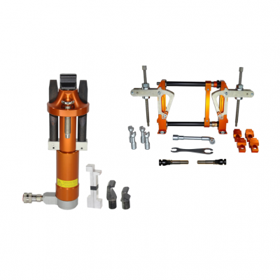Przyrząd do kół pierścieniowych SATURNIA 25&quot;-35&quot; + zbijak hydrauliczny SHUTTLE-8 SP (PMM-SATURNIA+SHUTTLE 8 SP)