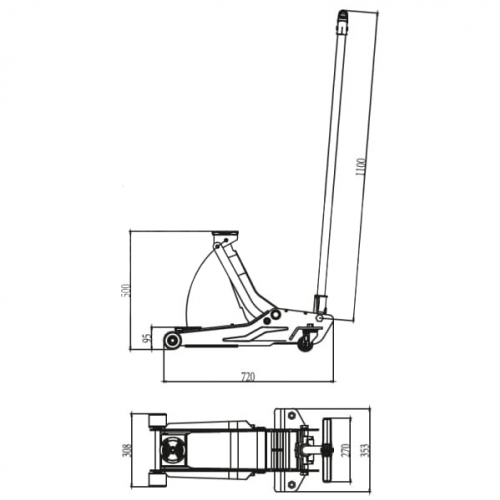 Podnośnik hydrauliczny STD 3T SNIT (ST-S-3T)