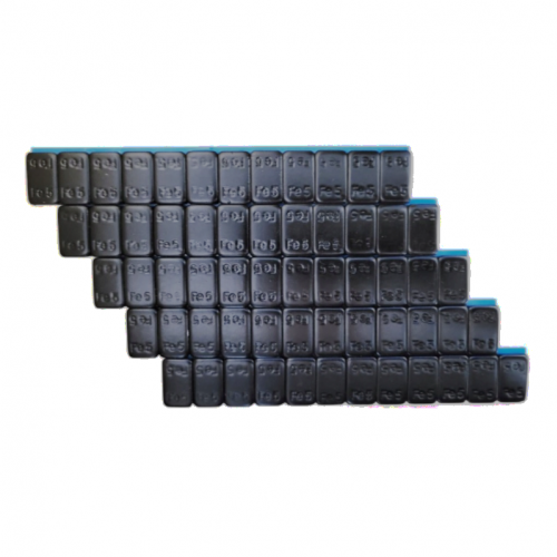 Ciężarek klejony stalowy czarny 60g (12x5g) szeroka taśma (1op/50 szt.) (FEADHES-5GX12-BLACK-BOX)